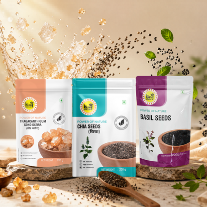 Combo Pack - Chia Seeds, Basil Seeds and Gond Katira
