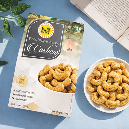 Black Pepper Jumbo Cashews | King Uncle