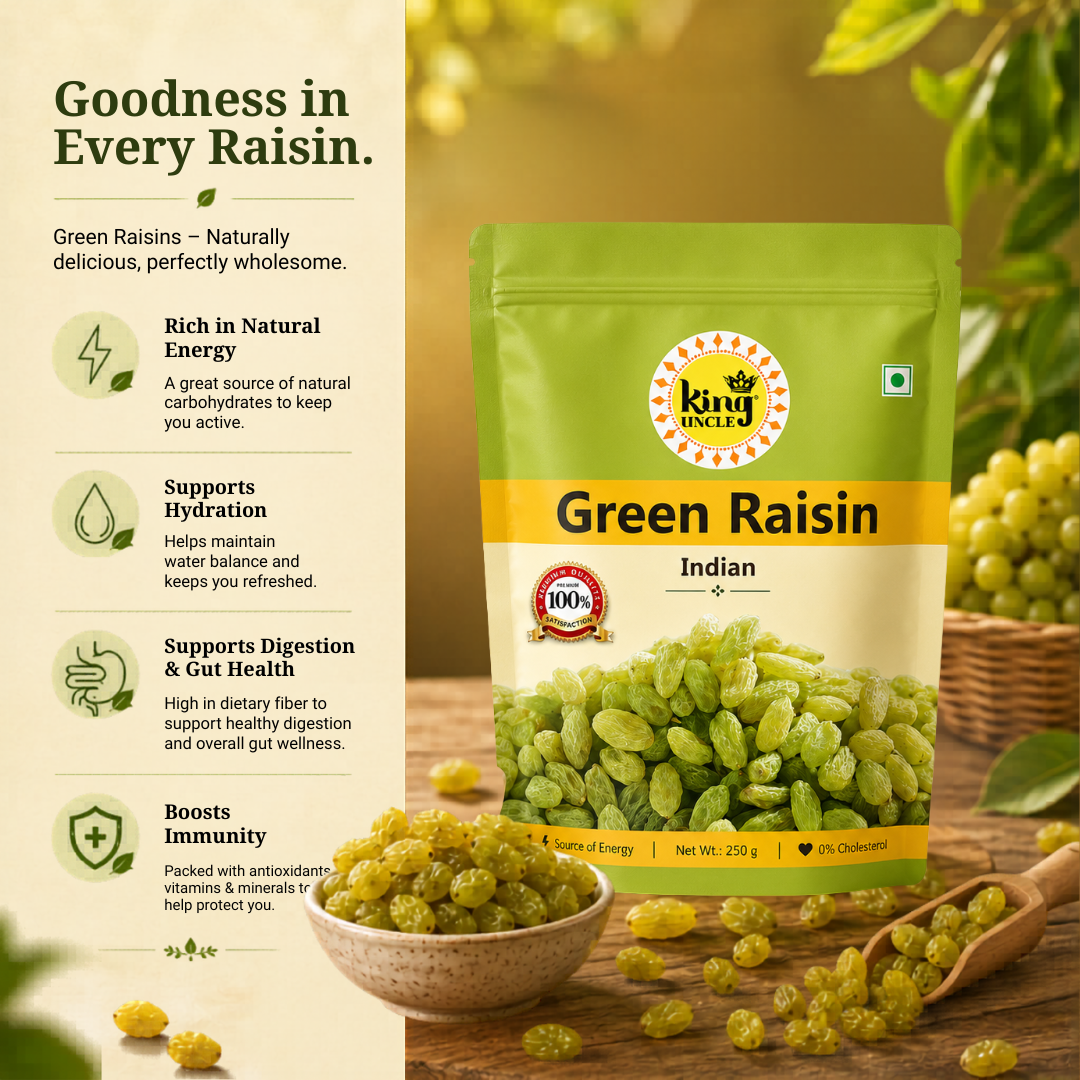 Indian Long Green Raisin | King Uncle