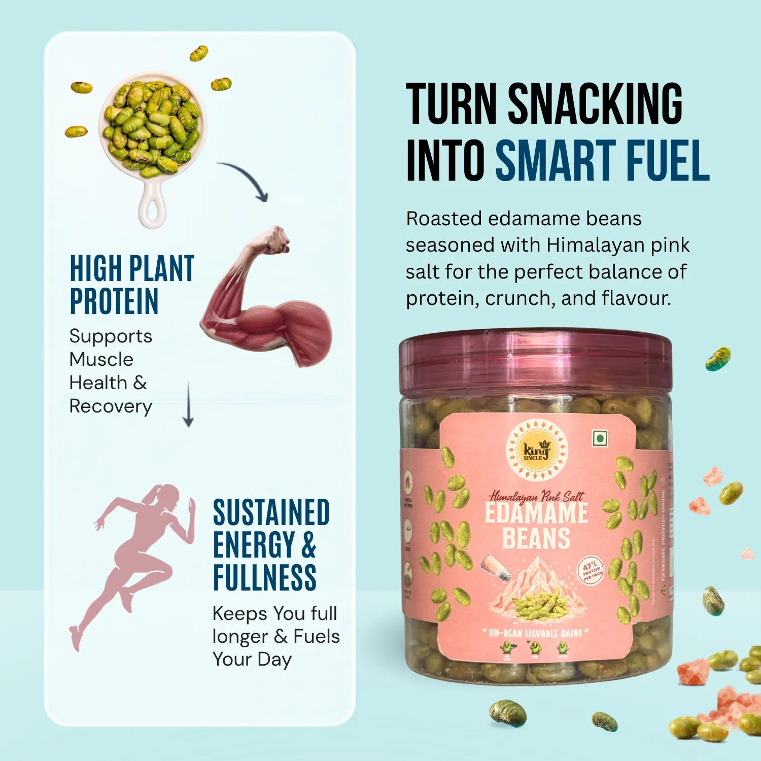 Himalayan Pink Salt Edamame Beans | King Uncle