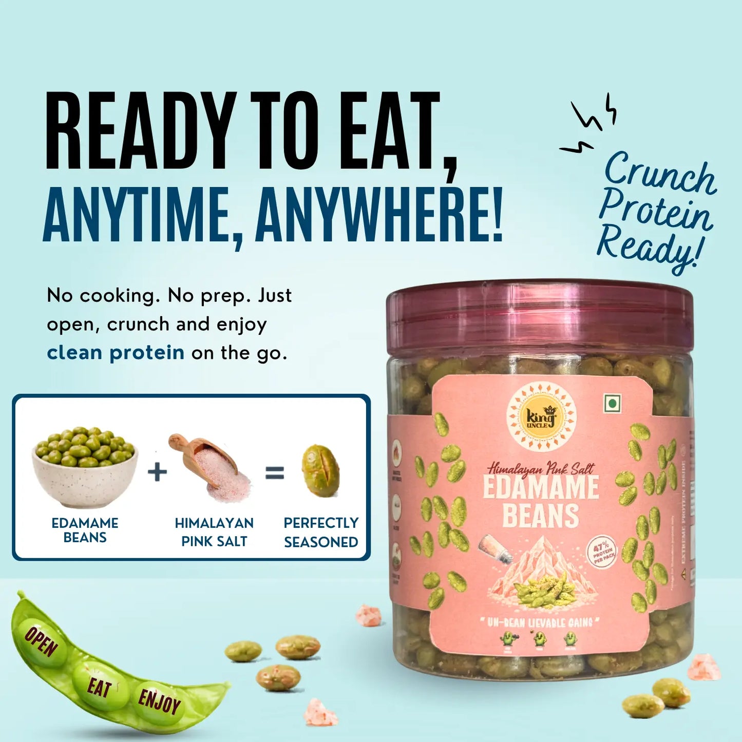 Himalayan Pink Salt Edamame Beans | King Uncle