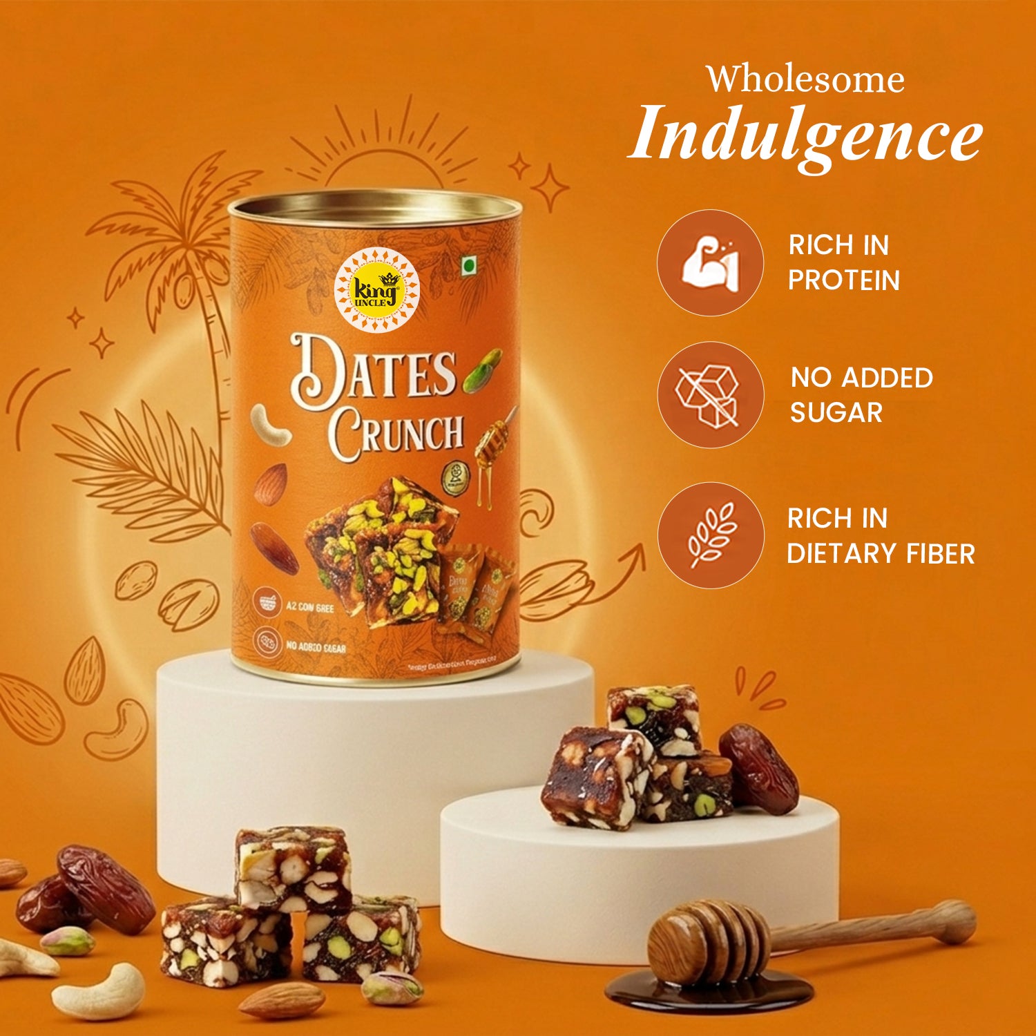 Dates Crunch - No added sugar | King Uncle
