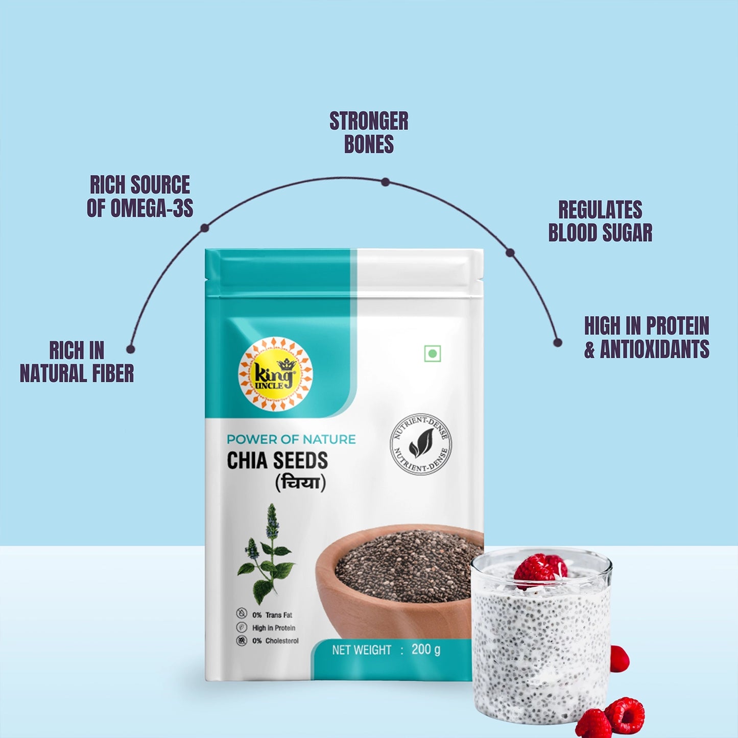 Combo Pack - Chia Seeds, Basil Seeds and Gond Katira