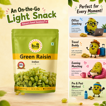 Indian Long Green Raisin | King Uncle