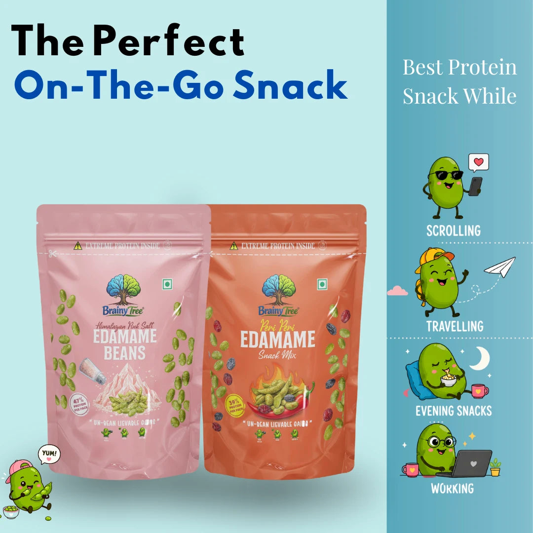 Edamame Snack Mix | Peri Peri & Himalayan Pink Salt