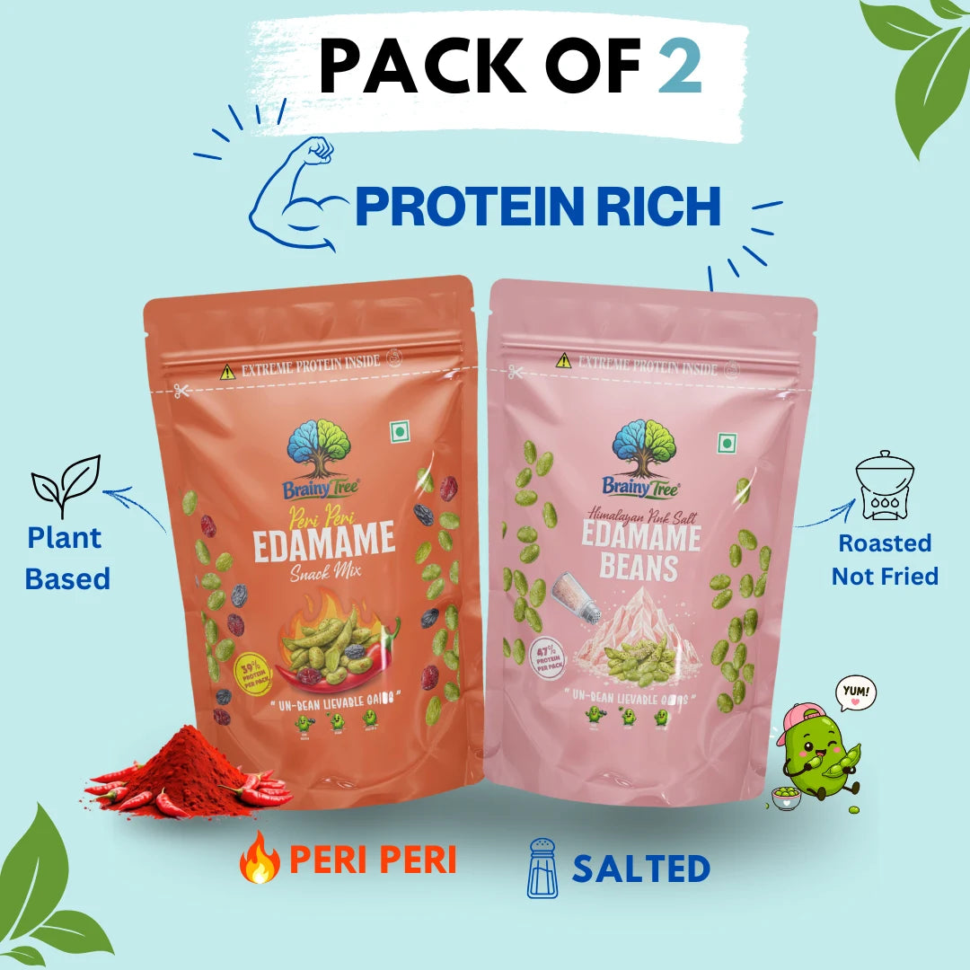 Edamame Snack Mix | Peri Peri & Himalayan Pink Salt