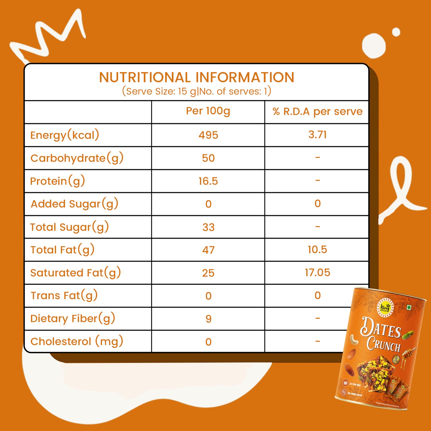 Dates Crunch - No added sugar | King Uncle