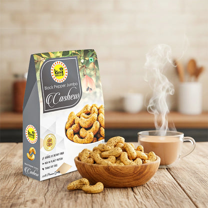 Black Pepper Jumbo Cashews | King Uncle