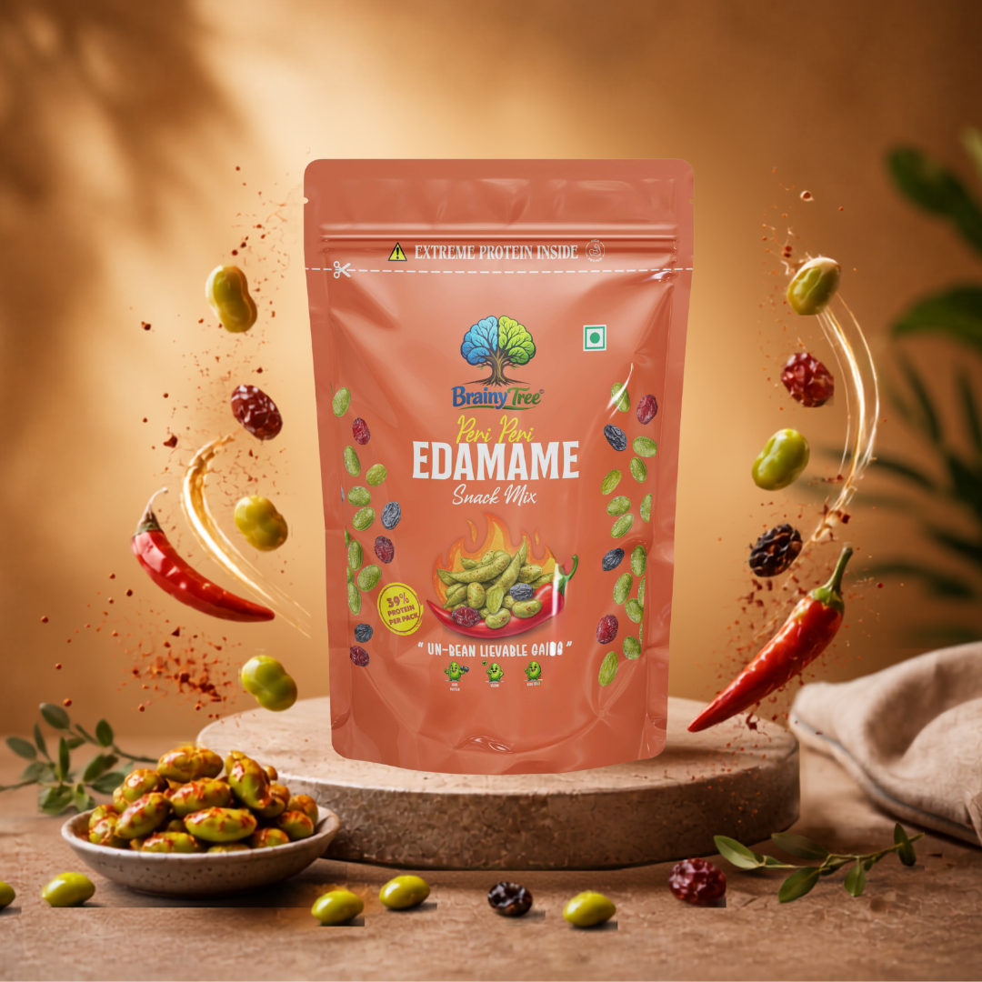 King Uncle peri peri edamame snack mix spicy plant protein pack